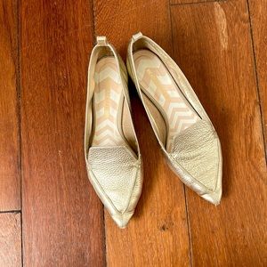 Nicholas Kirkwood Beya Gold Mule Flats